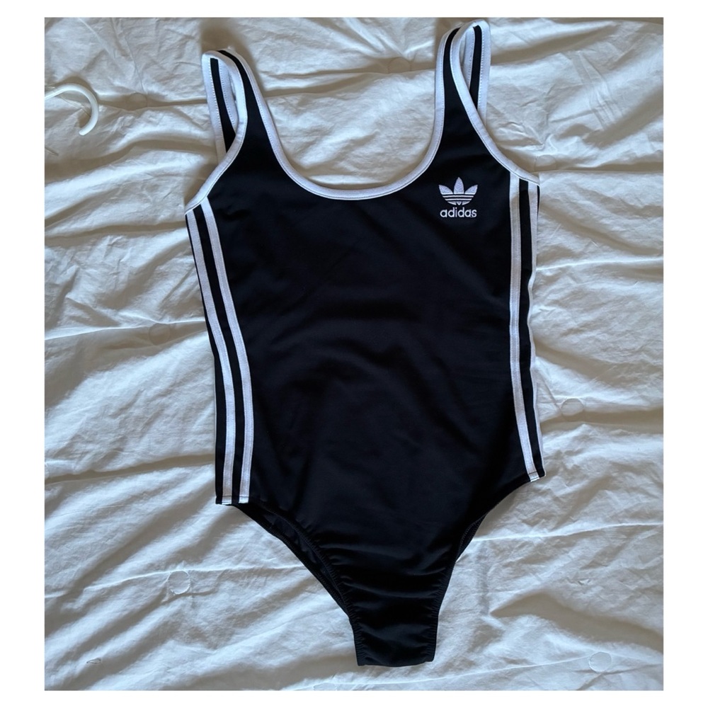 ⭐️SOLD⭐️ Adidas Black and White Bodysuit with Racerback